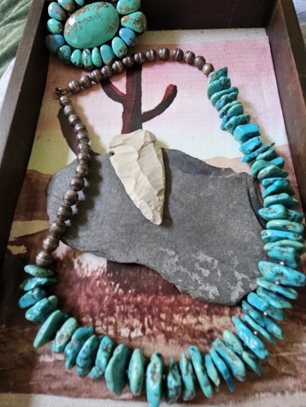 Navajo Turquouse Nugget/Bench Bead Necklace